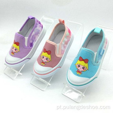 Calçados infantis de lona para bebês Calçados casuais para meninas